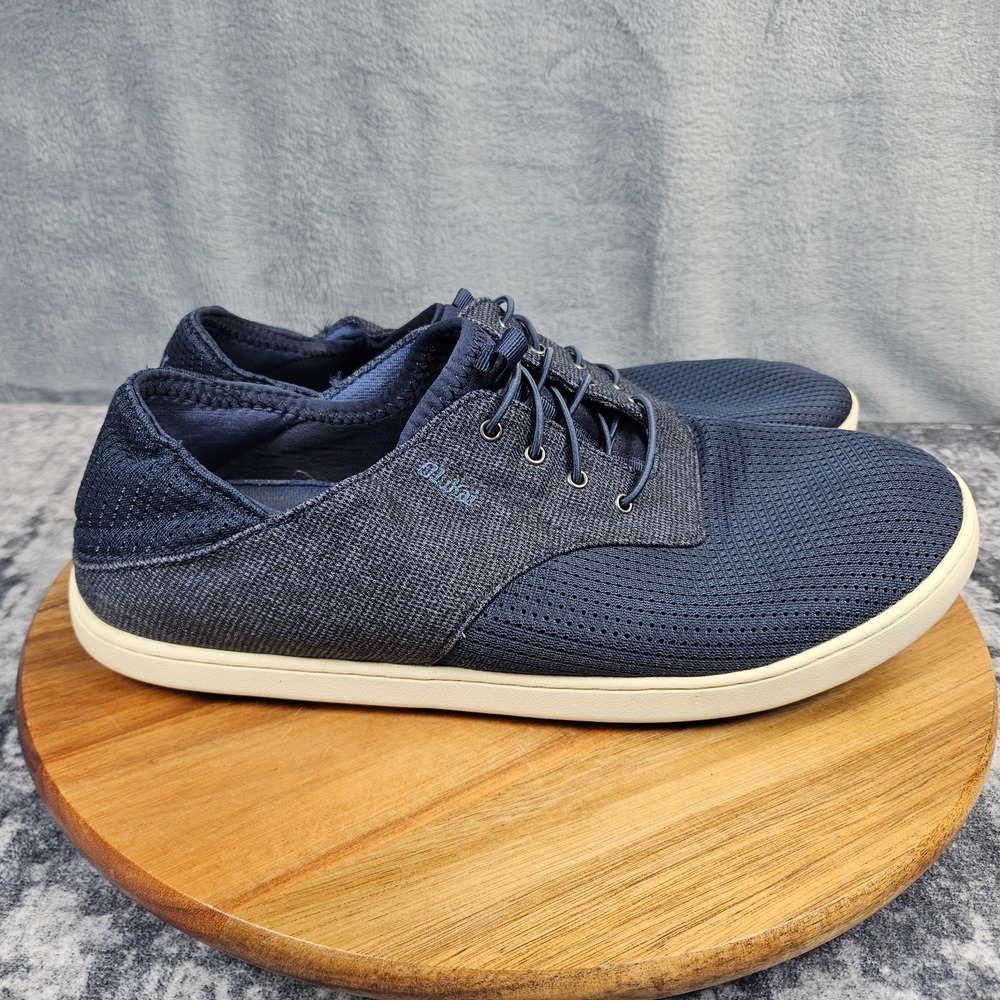 OLUKAI Nohea Moku No Tie Boat Shoe Men's 11 Blue Slip On Convertible Sneaker
